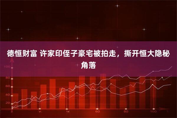 德恒财富 许家印侄子豪宅被拍走，撕开恒大隐秘角落
