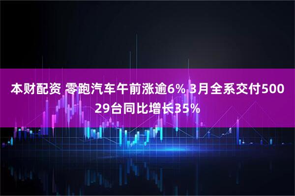本财配资 零跑汽车午前涨逾6% 3月全系交付50029台同比增长35%